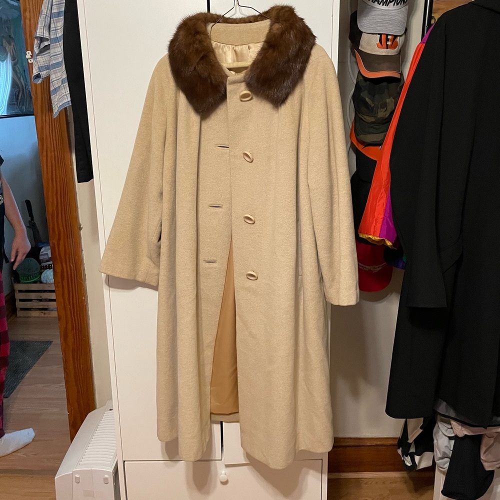 Vintage Fur Collar Coat